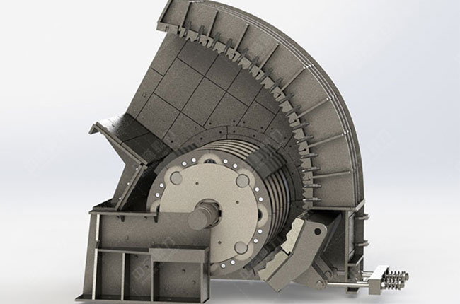 重錘式破碎機內(nèi)部構(gòu)造