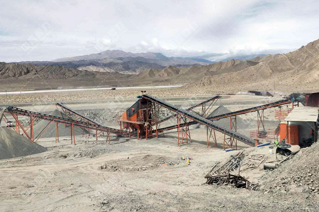 新疆時產(chǎn)200噸碎石生產(chǎn)線