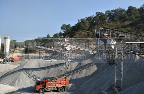 新鄉(xiāng)鼎力承建的安徽地區(qū)砂石生產(chǎn)線現(xiàn)場(chǎng)