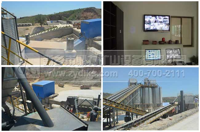 新鄉(xiāng)鼎力為湖北地區(qū)客戶承建的砂石生產(chǎn)線現(xiàn)場(chǎng)